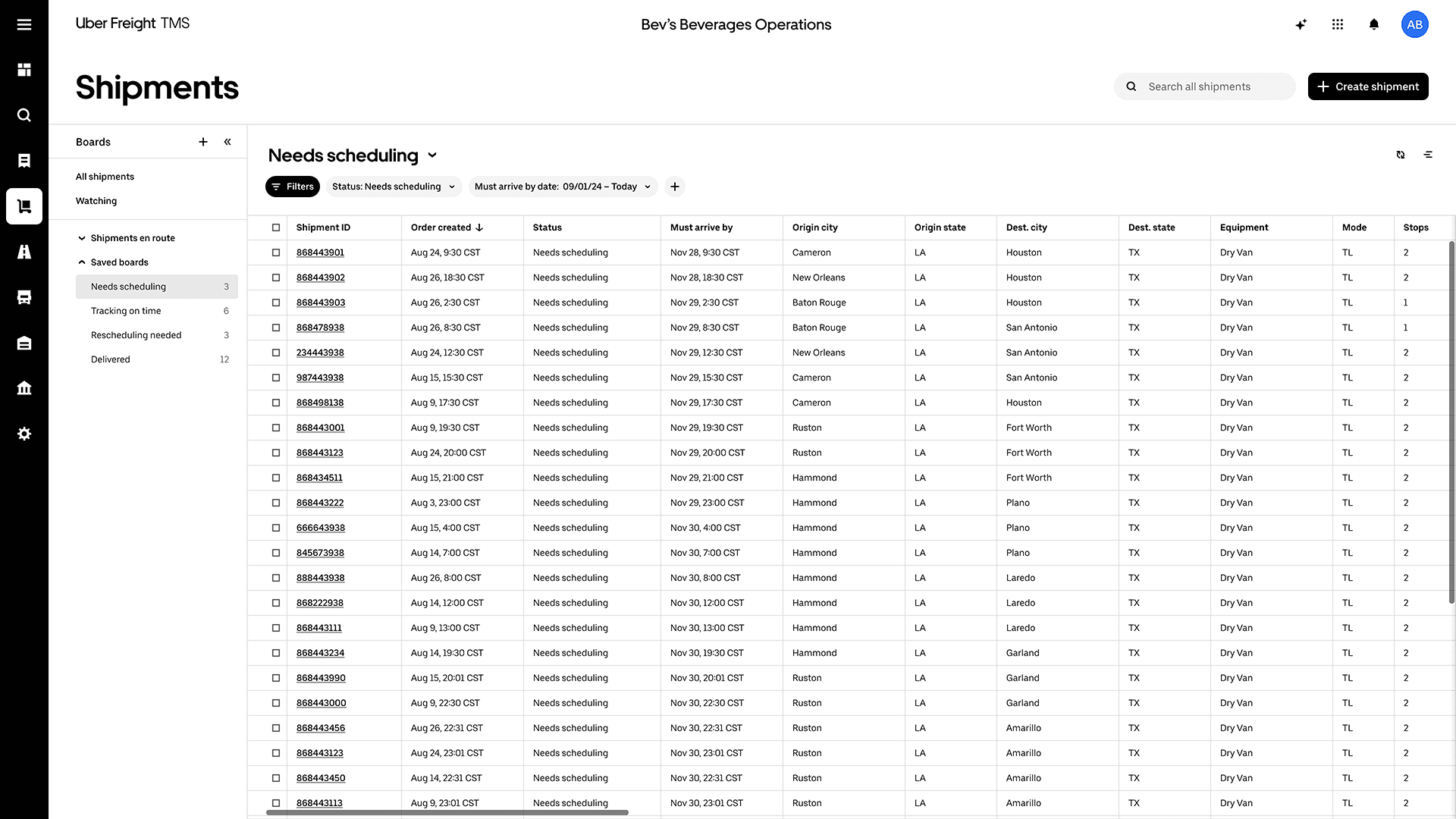 Uber_Freight_TMS_Scheduling